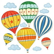 DECOWALL DS-8011 Colourful Hot Air Balloons Kids Wall Stickers Wall Decals Peel and Stick Removable Wall Stickers for Kids Nursery Bedroom Living Room (Small) d?cor