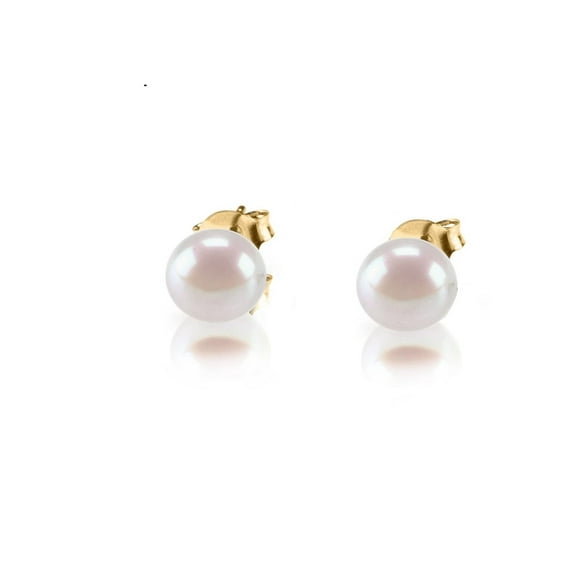 Aretes Perla Cultivada y Oro 14k GREG J.M. Clásico