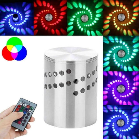

GiliGiliso Clearance Colorful RGB Wall Lamp With Remote Control Creative Artistic Modeling Color LED Wall Lamp