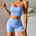 thumbnail image 1 of Chaleco Conjunto de pantalón de 2 piezas de punto para mujer Traje diario sin mangas con cuello redondo (Azul XL) Kuymtek Azul T XL para Mujer, 1 of 5