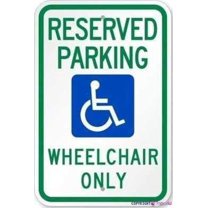 Warning Plaque Metal Tin Signs Reserved Parking: Wheelchair Only Metal Sign For Wall Art 8x12 Inch Office Outdoor & Indoor