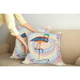 thumbnail image 3 of Ambesonne Flamingo Throw Pillow Cover 2 Pack, Rainbow Colored Birds, 18", Multicolor, 3 of 6