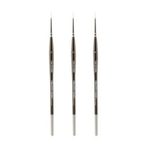 Creative Mark Fine Tip Liner Paint Brush Ultra Fine Detail Soft Hair Paint Brush For Watercolor, Gouache, Inks, Acrylic, Oils, Technical Artists, and Illustrators - [Size 0 - 3 Pack]