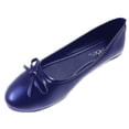 thumbnail image 5 of Shoes8teen Womens Ballerina Ballet Flats Shoes 8500 Navy 8.5, 5 of 8