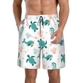 thumbnail image 1 of Sikiie Turtles And Seahorses Print Men's Beach Shorts, High Elastic Quick-drying Shorts - with Drawstring and Slip Pockets, Suitable for Beach, Sports, Vacation-Medium, 1 of 6