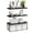 Black, variant on Rustic Floating Shelves Set (3+1 Tier), Wall Mounted with Metal Frame & Towel Bar, Heavy Duty Wood Storage Shelf for Bathroom, Kitchen, Living Room, Modern Rustic Decor