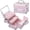 Shinny Pink, variant on Makeup Case Makeup Box Organizer Portable Travel Case Makeup Case with Mirror Locking Make Up Cases Organizers and Storage for Supplies Hard Box Shiny
