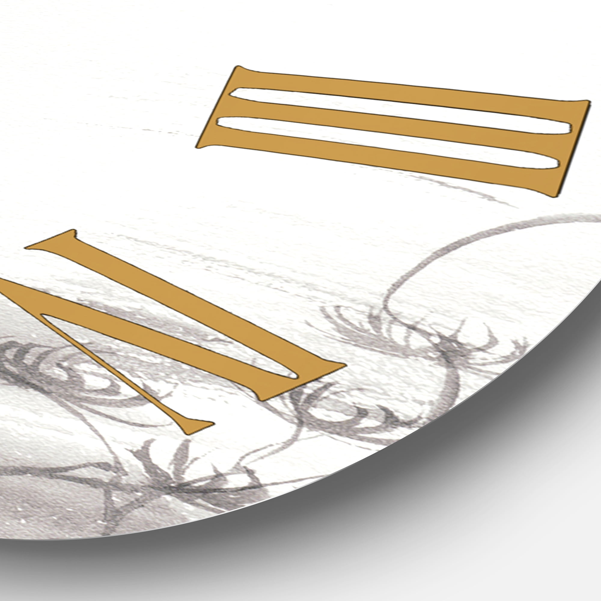 Designart 1 in Quartz Coastal Wall Clock