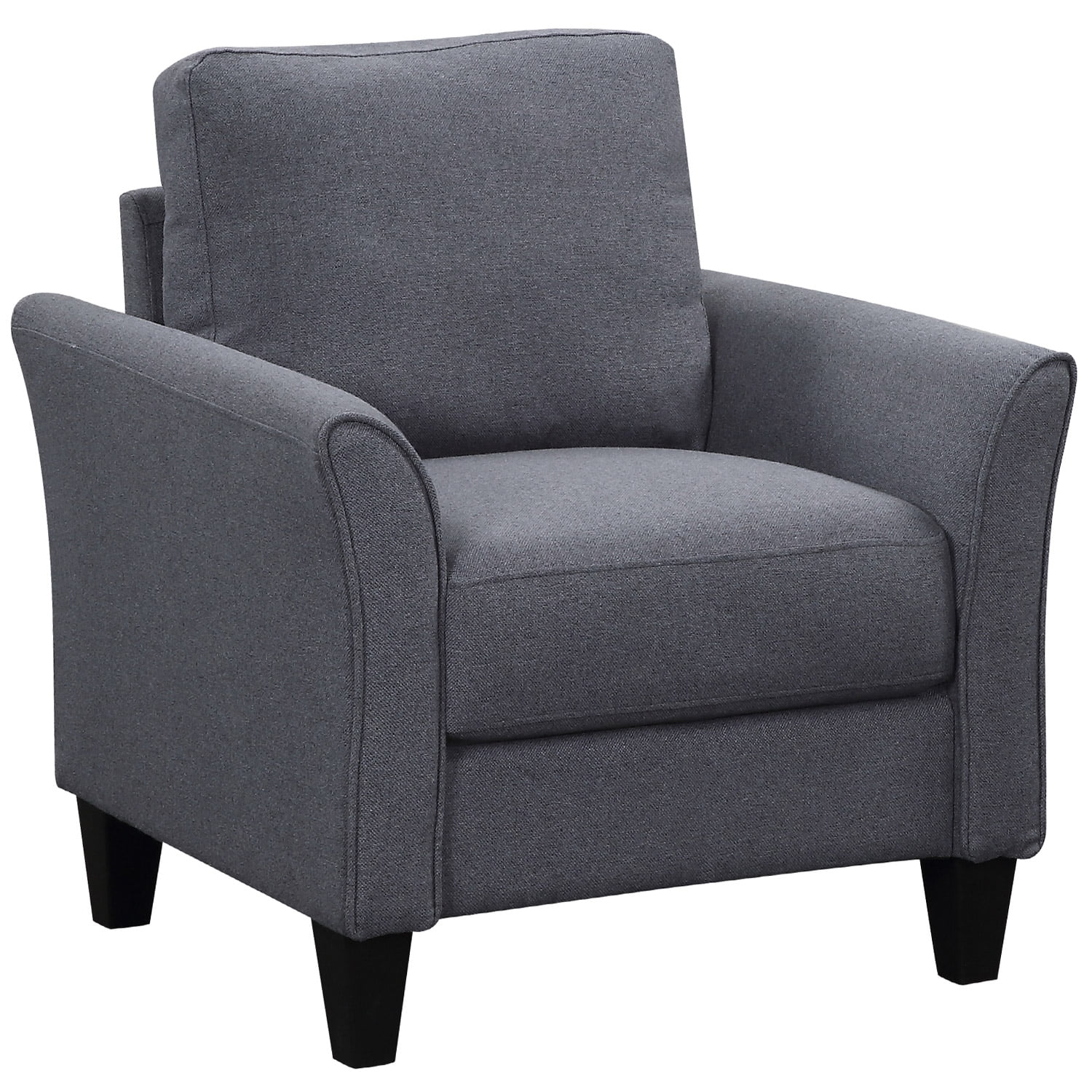 Kepooman Curved Arm Single Sofa Chair & Loveseat Sofa for Living Room, Gray Kepooman Curved Arm Single Sofa Chair & Loveseat Sofa for Living Room, Gray