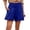 Blue, variant on Women's Casual Shorts High Elastic Waisted Pleated Ruffle Cute Shorts Beach Flowy Shorts Purple M