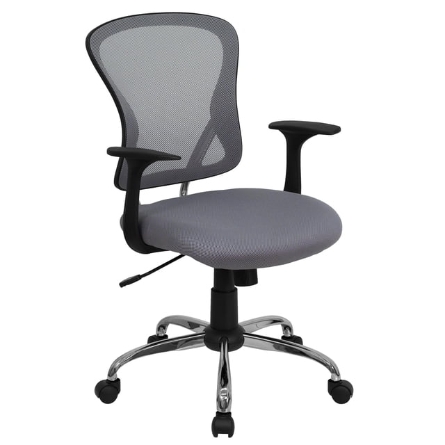 Scranton & Co Chaise de Bureau en Maille à Dossier Mi-Haut, Gris