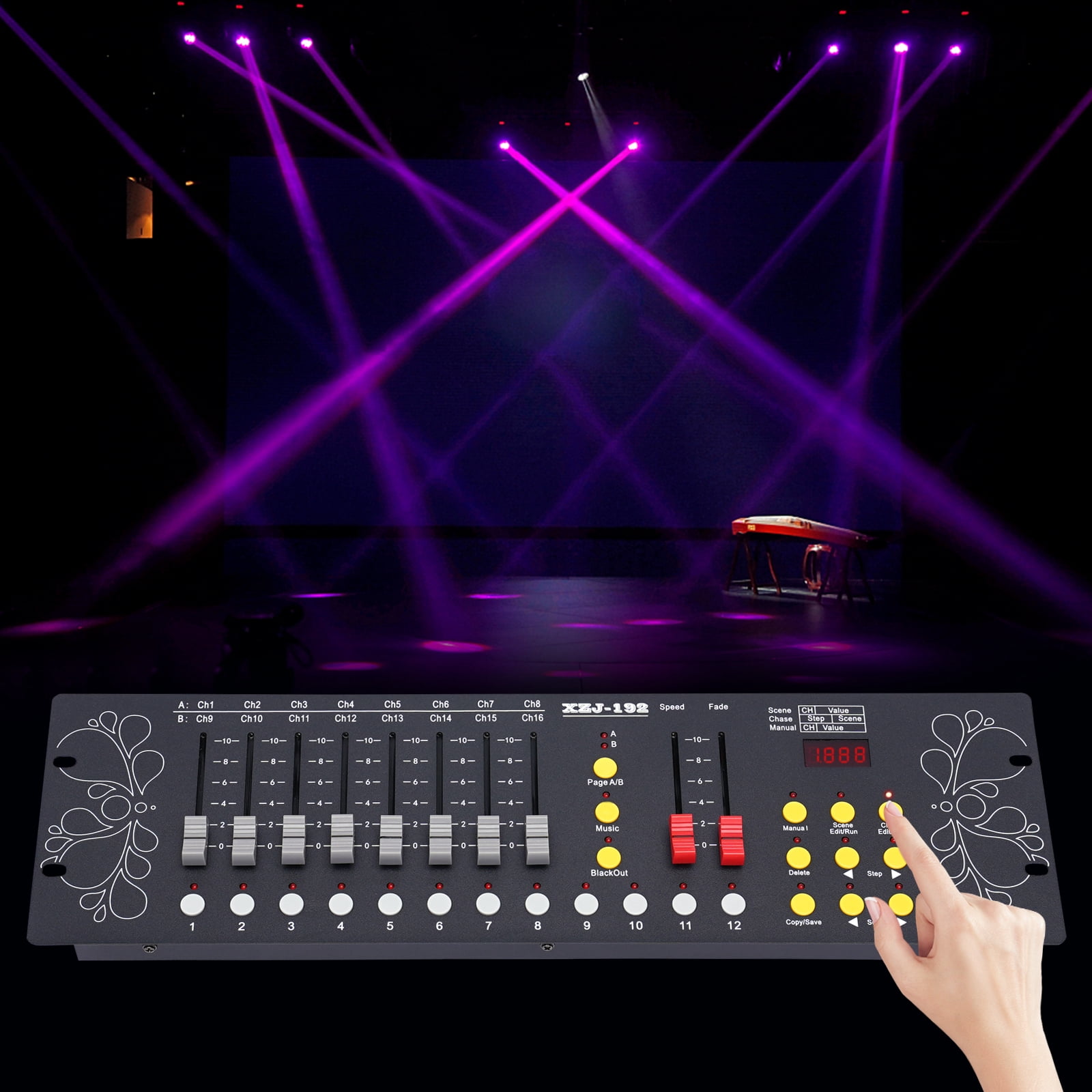 DMX Controller, DMX Console, Premium DMX Stage Lighting Controller Program, Easy Light Console for Stage & DJ Lighting