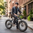 thumbnail image 5 of WOOKEN Electric Bike for Adults, 750W Ebike, 25MPH 60Miles Electric Mountain Bike, 26" Fat Tire Electric Bicycle with 48V 15AH Battery, Rear Rack, Lockable Suspension Fork,7 Speed,UL 2849, 5 of 10
