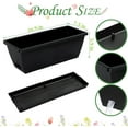 thumbnail image 2 of Window Box Planter, 17 inches Rectangle Planters Box with Drainage Holes and Trays,Flower Indoor Outdoor Boxes, Plastic Vegetable Planters for Windowsill Patio Garden Home Decor Porch Yard,Black, 2 of 8