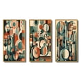 thumbnail image 2 of Designart "Artistic Evolution Mid Century IV" Modern Midcentury Framed Wall Art Set Of 3 - Orange Midcentury Frame Gallery Wall Set For Home Decor, 2 of 6