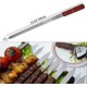 thumbnail image 2 of 10pcs Flat Kebab Skewers Stainless Steel, 24 Inch Turkish Skewers, Adana Kebab Skewers, Meat Fork Long Shish Kebabs Bbq Stick Grill Accessories, 2 of 5
