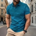 thumbnail image 4 of Camisas de Verano Casuales de los Hombres Día Del Padre Regalo de Manga Corta Botón Cuello de Solapa Respirable, 4 of 7
