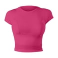 thumbnail image 5 of LIUJUNSHOP Seamless Crop Workout Tops for Women - Athletic Running Gym Yoga Short Sleeve Shirts Basic, 5 of 5