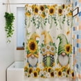 thumbnail image 3 of Spring Gnomes Shower Curtain Set, Waterproof Shower Curtains for Bathroom, Retro Botanical Flowers Leaves Butterfly Washable Fabric Cloth Bath Curtain for Bathtub Decoration with Hooks 54x78 Inches, 3 of 9