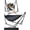 Black, variant on 2 in 1 Hammock and Swinging Chair with Collapsible Steel Stand & Carrying Case,Portable & Adjustable,Easy Set Up for Outdoor,Indoor,Porch Swing,Patio,Garden,Camping Trip