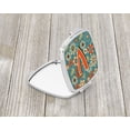 thumbnail image 2 of Letter V Flowers Retro Blue Compact Mirror CJ2012-VSCM, 2 of 4