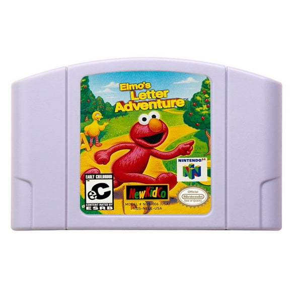 Video Games Compatible for the n64 console, replacement cartridge for Sesame Street - Elmo's Letter Adventure NTSC