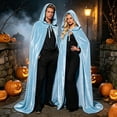 thumbnail image 2 of DHFJKG Unisex Adults Hooded Cloak Velvet Cape For Halloween Party, 2 of 4