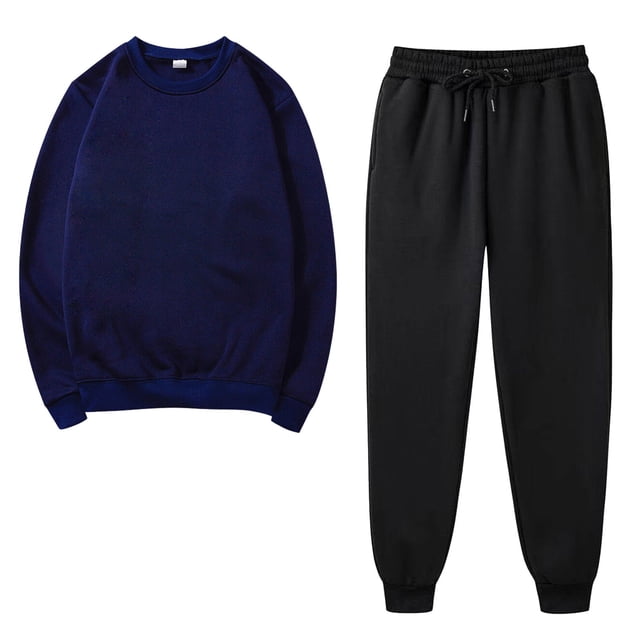Bowake Ensemble d'Entraînement 2 Pcs pour Femmes, Chandail à Col Rond à Manches Longues et Pantalon de Survêtement