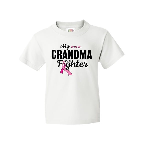Inktastic Breast Cancer Awareness My Grandma is a Fighter Youth T-Shirt