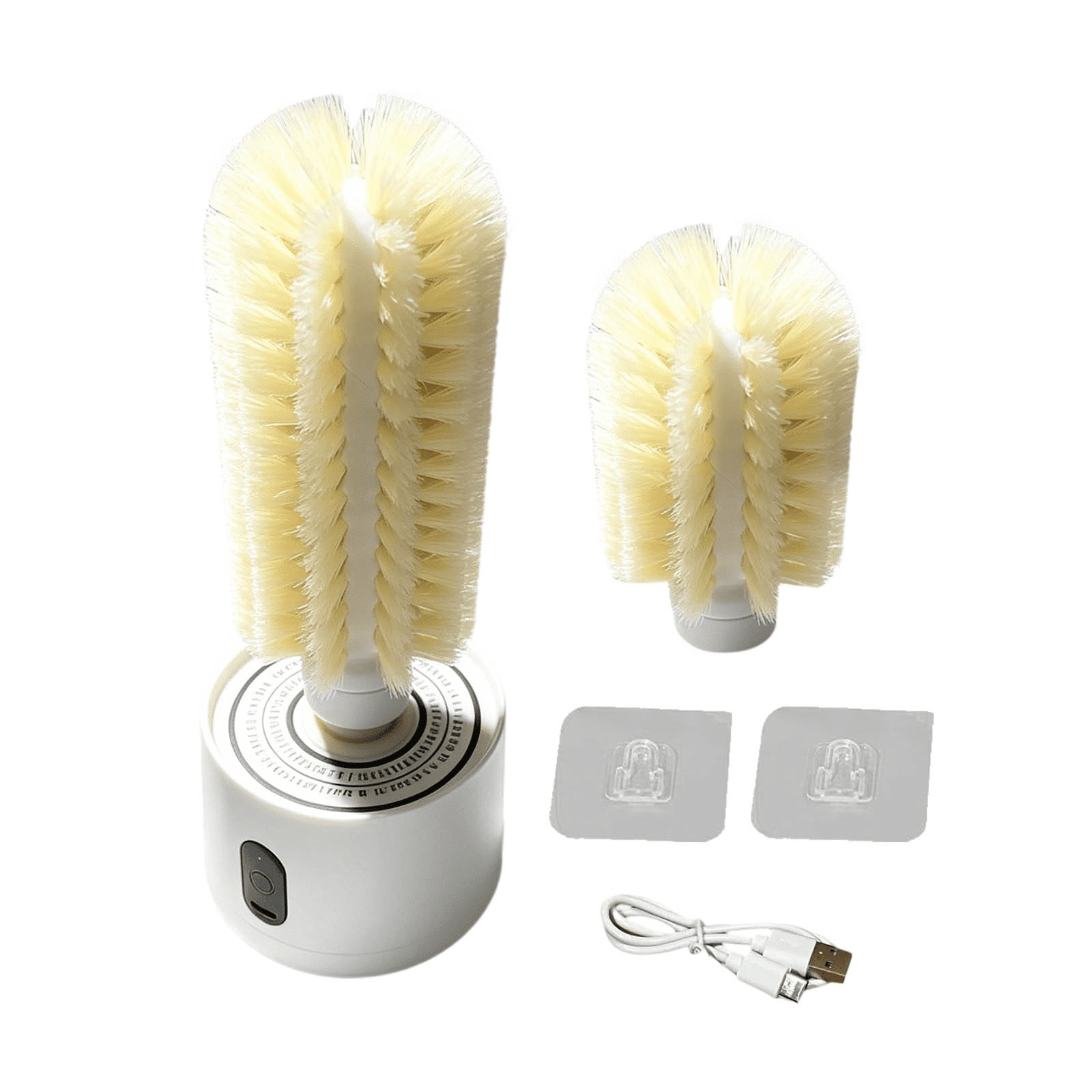 Electric Bottle Brush Cleaner Wall Mount, Automatic Bottle Scrubber for Cleaning, Long and Short Brush Head, Fits for Most Bottles and Cups