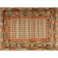 thumbnail image 1 of Ahgly Company Machine Washable Indoor Rectangle Contemporary Mahogany Brown Area Rugs, 5' x 7', 1 of 7