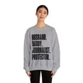 thumbnail image 3 of Journalist Dad Fathers Day Birthday Ideas Sweatshirt, Gifts, Crewneck, 3 of 4