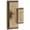 Gold, variant on Grandeur 885866 Carre Solid Brass Passage Door Knob Set - Grey