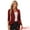 Red, variant on DARING DIVA Women's Draped Collar Open Front Blazer Ruffle Jacket XS Black