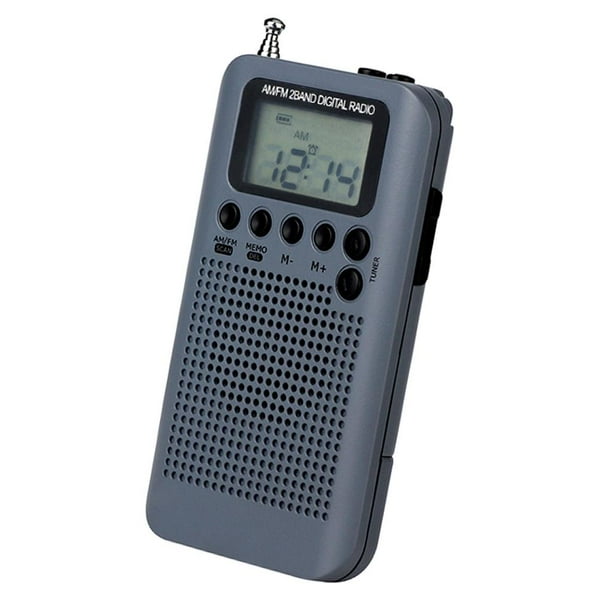 portátil digital portátil con LCD Correa de muñeca de llevar gris