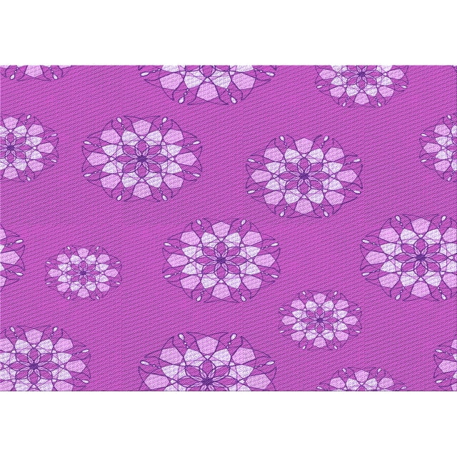 Ahgly Company Machine Washable Indoor Rectangle Transitional Fuchsia or Magenta Purple Area Rugs, 2' x 3'