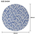 thumbnail image 6 of Blue Daisy Flower Pattern Round Tablecloth 60"x60",Wrinkle Wipeable Table Cloth for Kitchen Dining Room Picnic Patio Party, 6 of 6