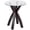Brown, variant on Aria Home Modern Round Glass End Table with Wood Criss Cross Legs, Black