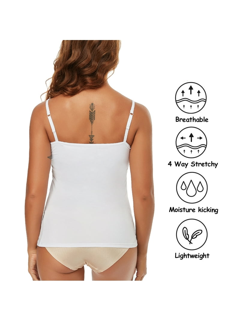 【2点☆】DEPT SILENT PADDED CAMISOLE HBY Womens Camisole Built In Shelf Padded Bra Cami Bra
