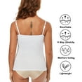 thumbnail image 4 of Women's Cami with Built-in Bra Adjustable Strap, 2 Pack Summer Sleeveless Tank Top Padded Camisole for Yoga, 4 of 6