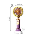 thumbnail image 3 of Portable Handheld Fan USB Rechargeable Mini Fan 3 Speed Vintage Floral Design Phone Stand Cooling Fan, Compact Strong Airflow Phone Holder Fan, For Travel Office Home Shopping Outdoor Use, 3 of 6