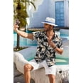 thumbnail image 6 of COOFANDY Hawaiian Shirt for Men Short Sleeve Casual Button Down Shirts Summer Beach Shirts for Men, 6 of 6