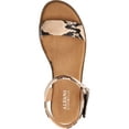 thumbnail image 4 of ALFANI Womens Beige Snake Print Ankle Strap Cherryll Round Toe Wedge Sandals 7 M, 4 of 4