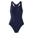 thumbnail image 4 of Girls Swimsuits One Piece Wide Strap Solid Color Juniors Athletic Swimwear with UPF 50 Sun Tankini Blue Size 13-14 Y, 4 of 4