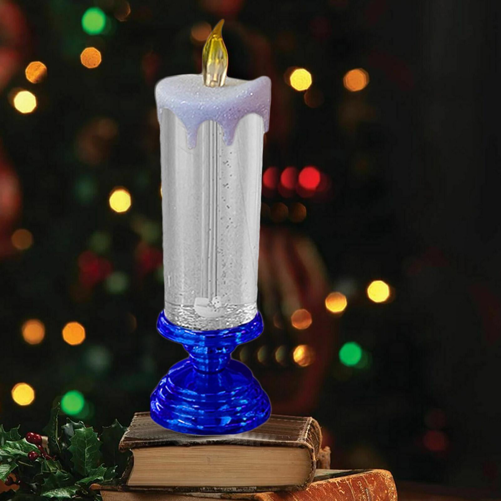 Dropship 1pc Christmas Colorful Dream Crystal Candle Light LED