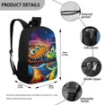 thumbnail image 5 of Uourmeti Astronaut Dino Duo Backpack for Work Travel, Durable High Quality Daypack Smooth Zippers School Bookbag, 5 of 6