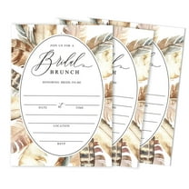 Inkdotpot 30FeathersFill-In Style Bridal Shower Invitations Wedding Blank Invites