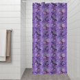 thumbnail image 2 of Purple Butterfly Pattern Shower Curtain 36"x72" ,Bathroom Decorative Shower Curtains Set with 12 Hooks,Modern Waterproof Washable Shower Curtain, 2 of 6