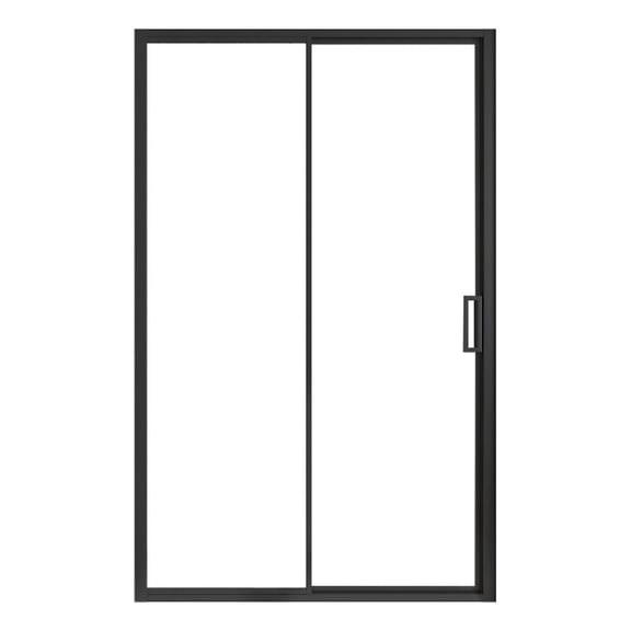 Stanford 48"W x 74"H Sliding Alcove Shower Door in Black