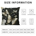 thumbnail image 5 of Creowell  Decorative Throw Pillow Covers Double Sided Pillow Covers for Sofa Gold White Butterflies Black Couch Throw Pillow Cases Soft Plush Cushion Case Square Cushion Cover for Living Room, 5 of 5